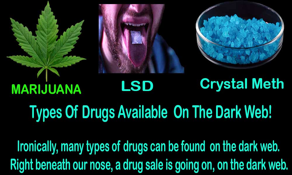 Types of Drugs available on the Dark Web!