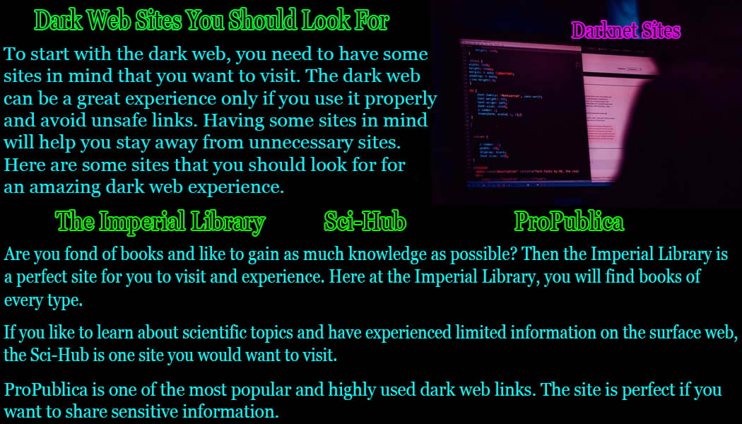 Dark Web Sites You Should Look For