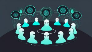 Representation of anonymous forums and communities on the dark web.